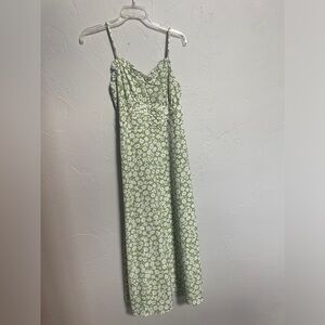 Lulus Green Floral Dress